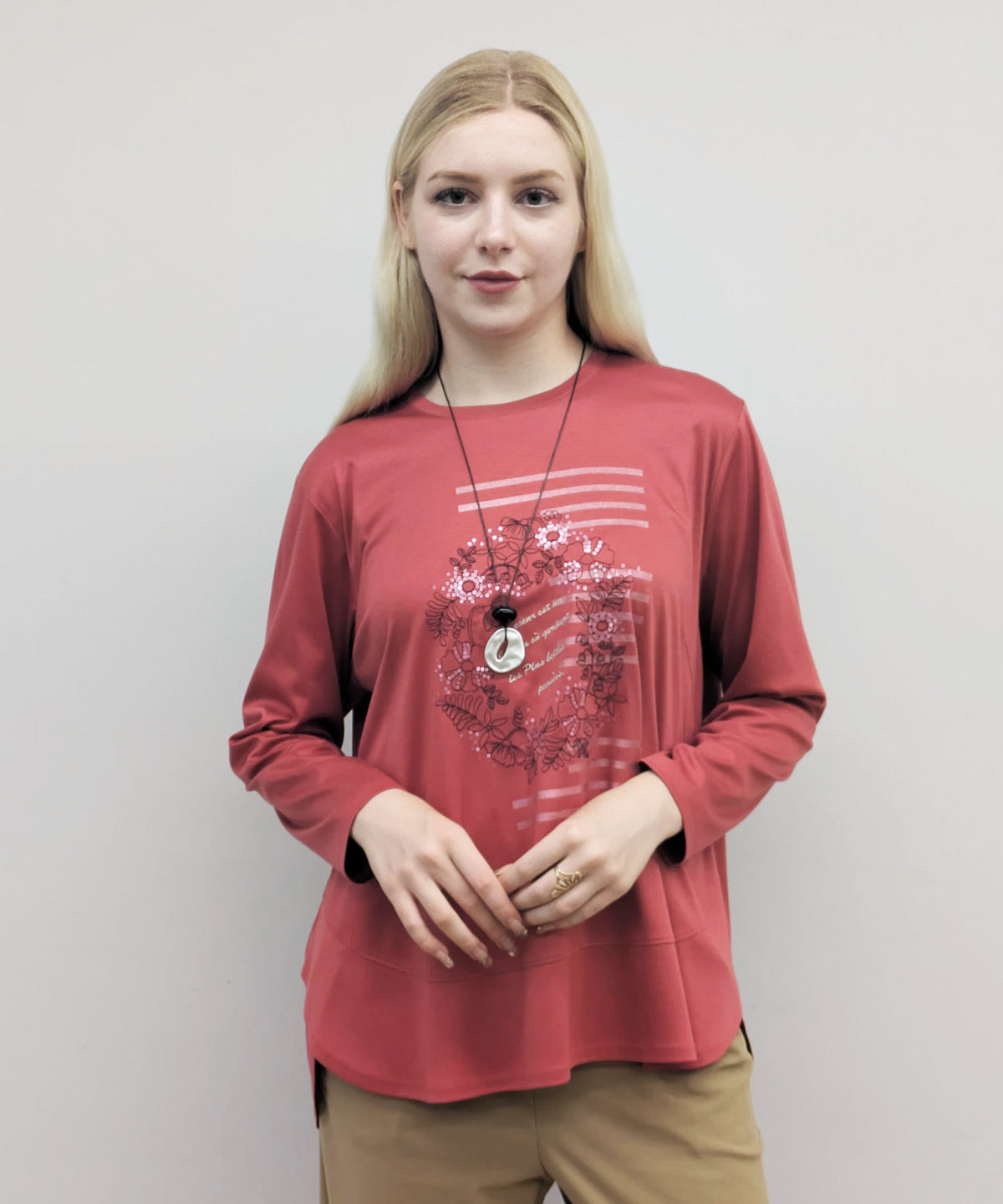 【26AW】スムース刺繍チュニック(品番:0260039)
