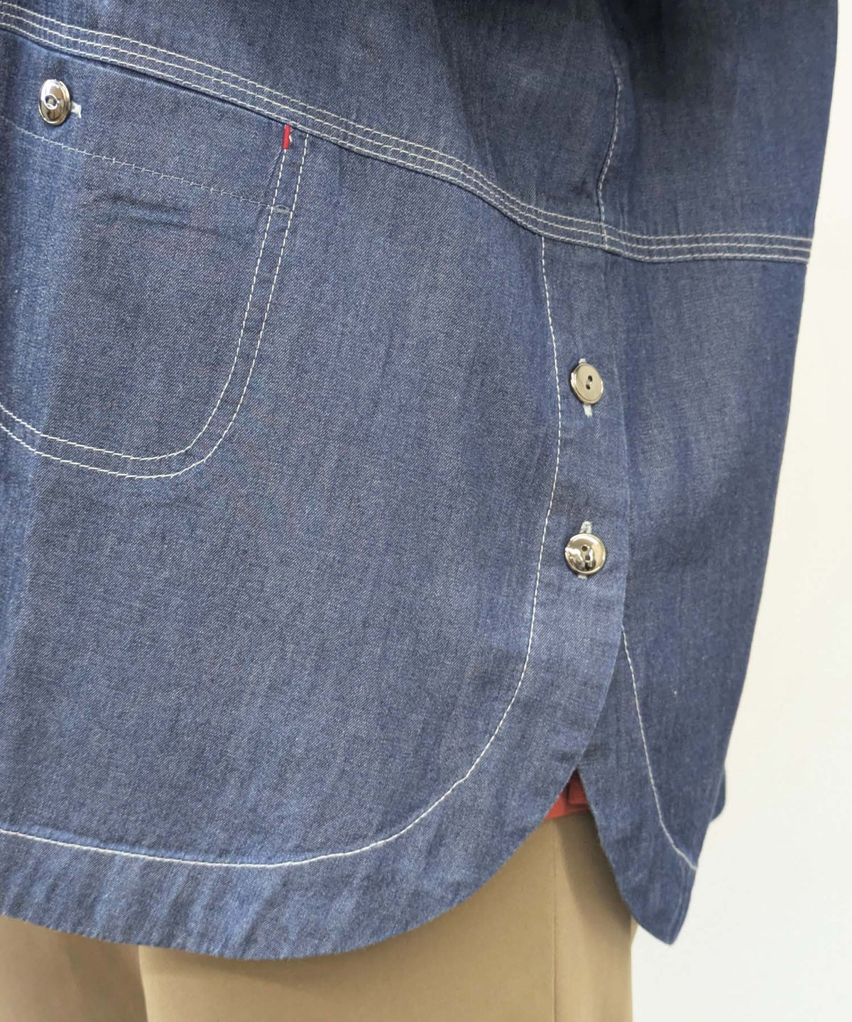 【26AW】ロゴプリント テンセルデニムブラウス(品番:0260159)