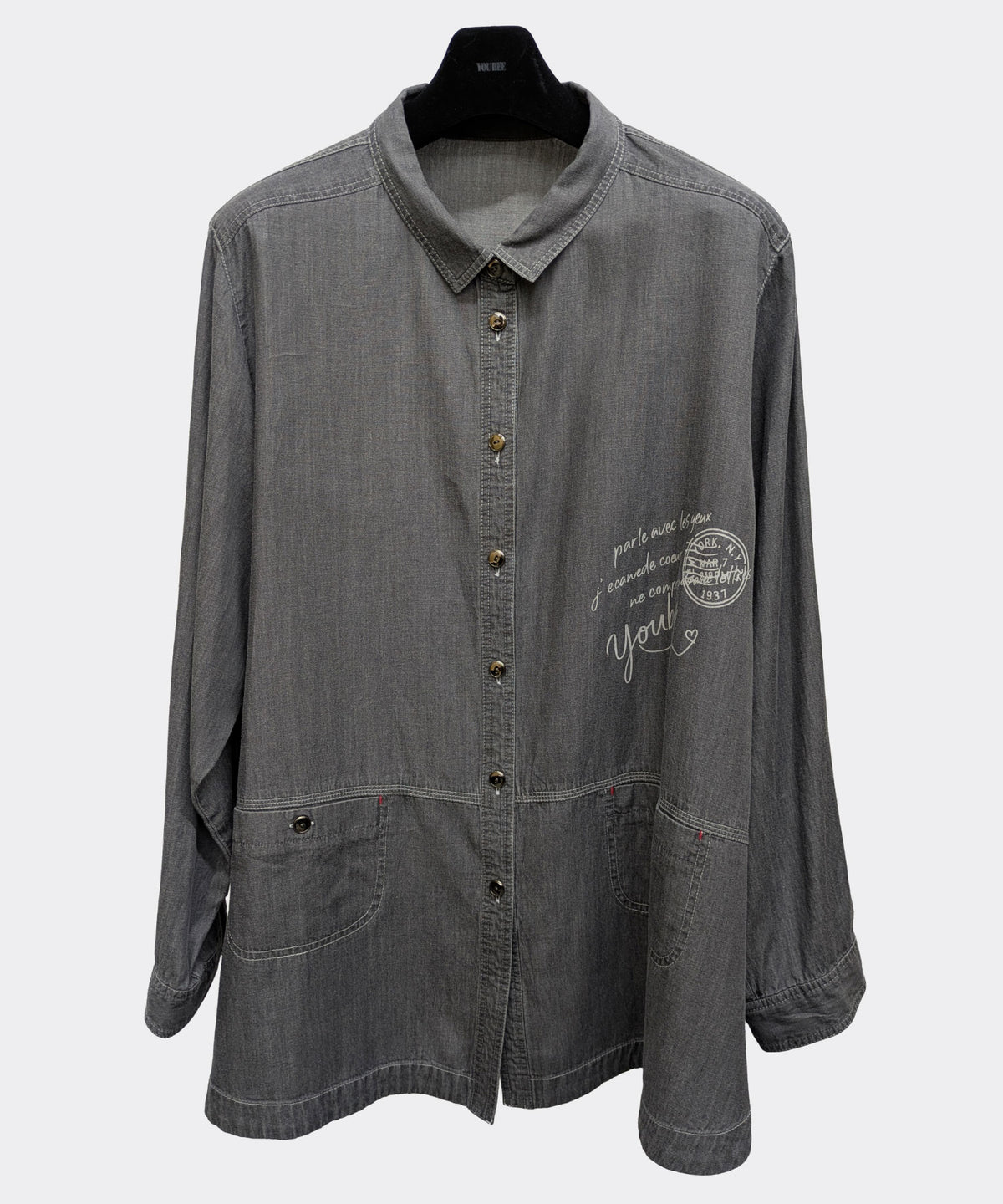 【26AW】ロゴプリント テンセルデニムブラウス（品番：0260159）
