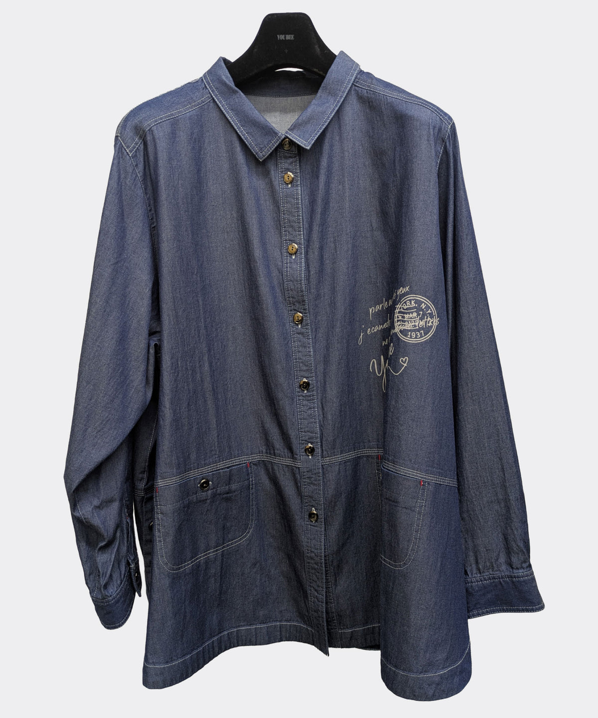 【26AW】ロゴプリント テンセルデニムブラウス（品番：0260159）