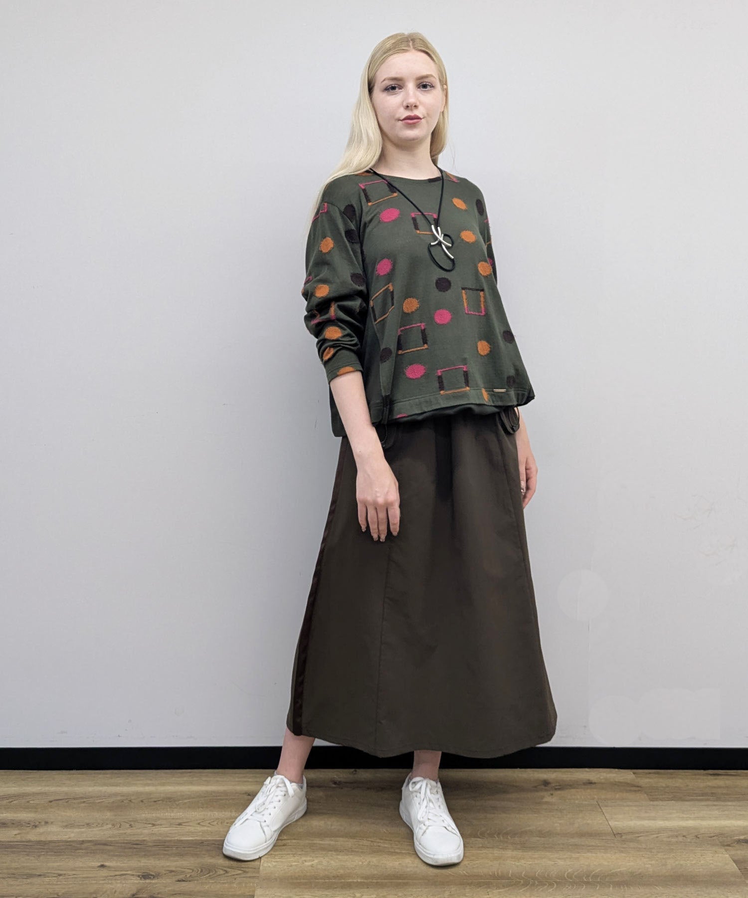 【26AW】ドロストミリタリーロングスカート（品番：0210049）