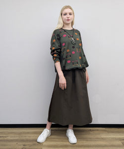 【26AW】ドロストミリタリーロングスカート（品番：0210049）