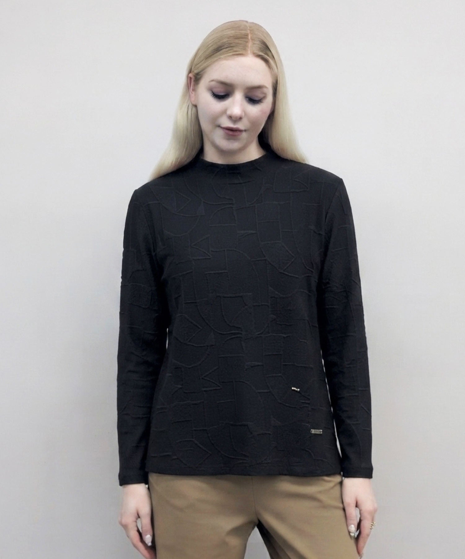 【26AW】ジャガード チュール切替モックネックプルオーバー（品番：0260968）