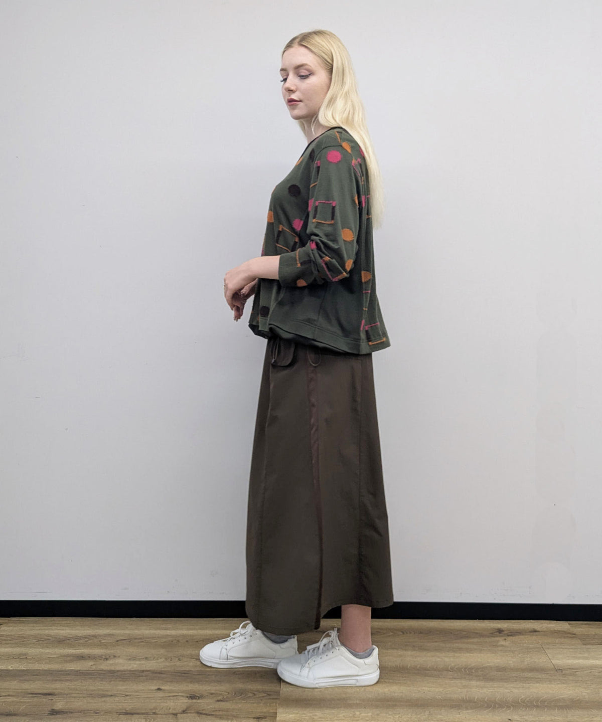 【26AW】ドロストミリタリーロングスカート（品番：0210049）