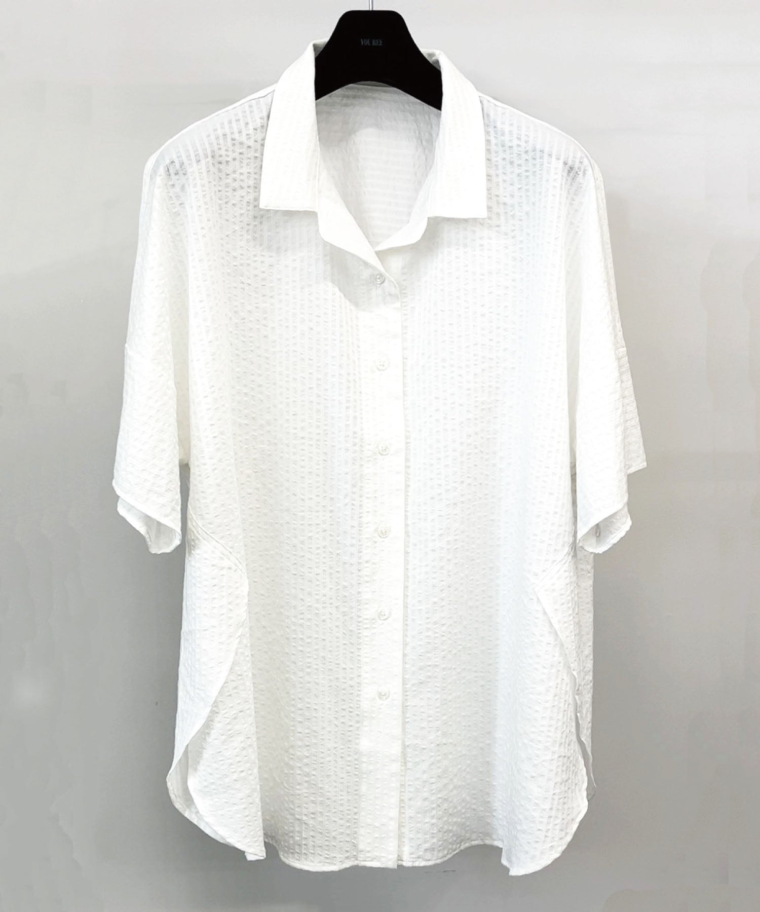 サテンサッカーブラウス（品番：0165439）