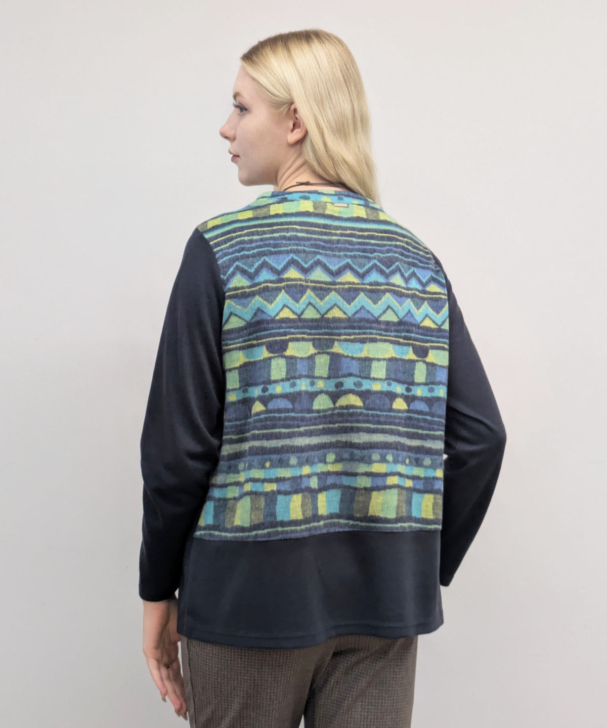 【26AW】尾州産ジャガード配色チュニック（品番：0260998）