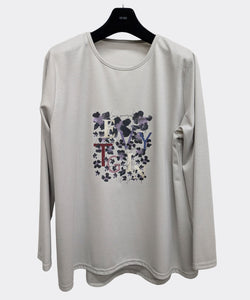 【26AW】クールネックプリント柄チュニック（品番：0260409）