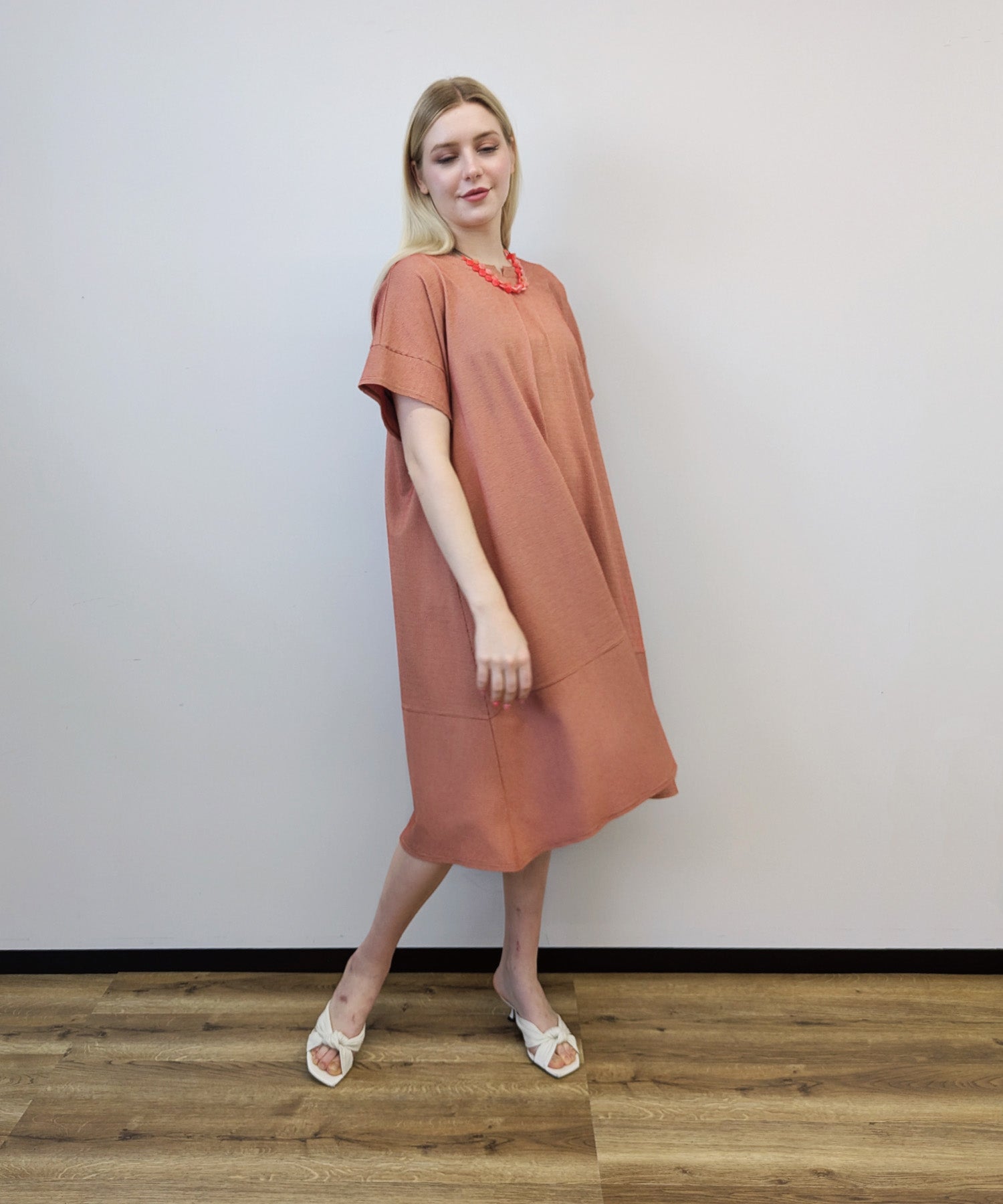 ハイゲージストライプワンピース（品番：0165679）
