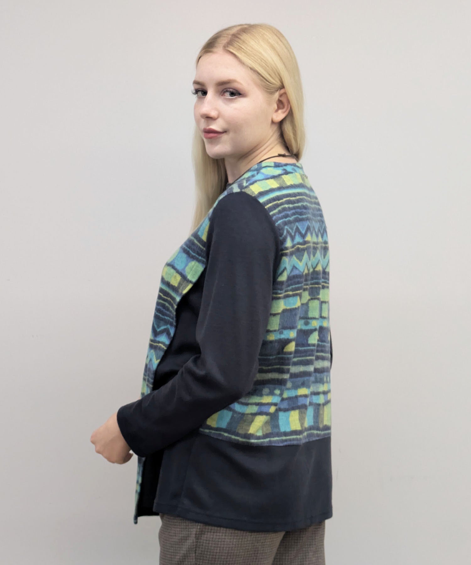【26AW】尾州産ジャガード配色チュニック（品番：0260998）
