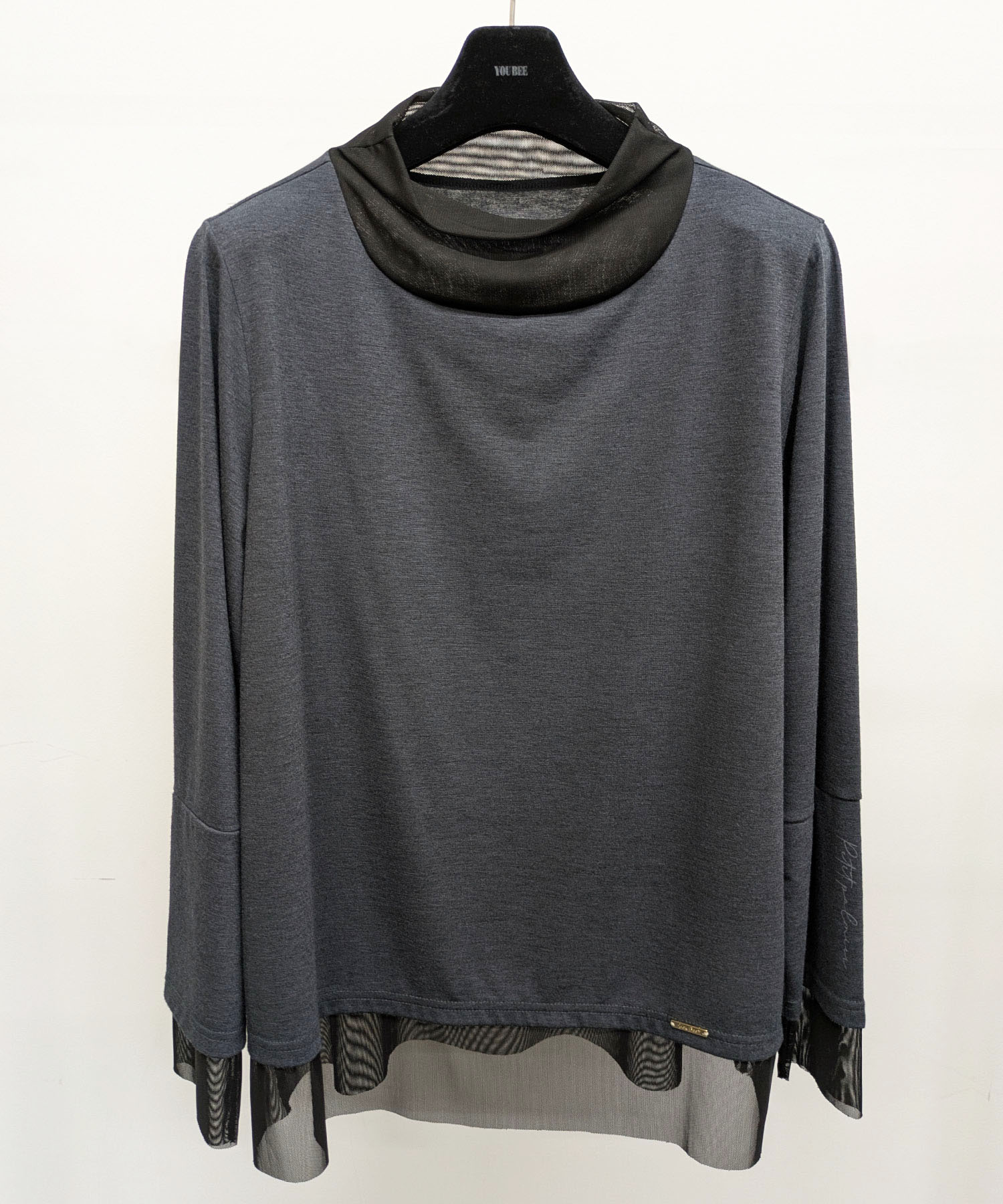 【26AW】チュール切替タートルネックプルオーバー（品番：0260069）